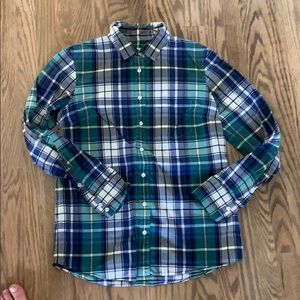 J. Crew “the boy shirt” size 4 blue/green plaid